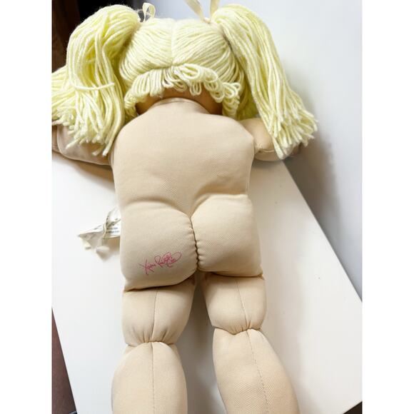 Vintage Cabbage Patch Kids Doll Head Marker 8 Lemon Blonde Ponytails Blue eyes - Picture 10 of 11